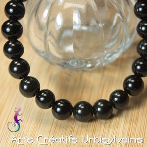 Lot of 10 round natural obsidian beads 8mm