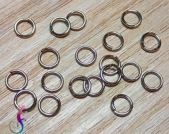 100 Anneaux Ouverts En Acier Chirurgical 6mm - Pour Bijoux DIY - Neufs