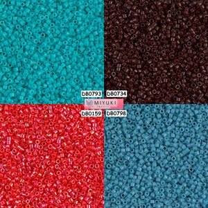 Miyuki Delica Beads 11/0 - DB0793 - DB0734 - DB0159 - DB0798 - lot of 5g