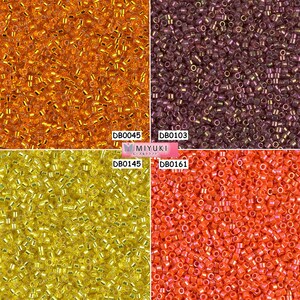 Miyuki Delica Beads 11/0 - DB0045 - DB0103 - DB0145 - DB0161 - lot of 5g