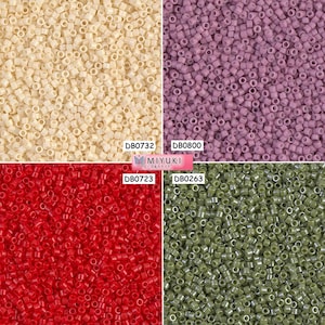 Miyuki Delica Beads 11/0 - DB0732 - DB0800 - DB0723 - DB0263 - lot of 5g
