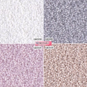 Miyuki Delica Beads 11/0 - DB0200 - DB0080 - DB1534 - DB1535 - lot of 5g