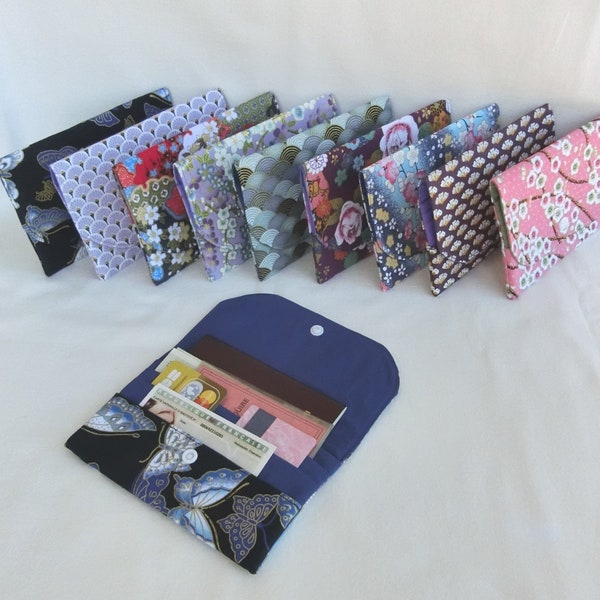 Document holder pouch 5 compartments, Cotton fabric, Pencil case for all personal papers, card case, Handbag storage kit