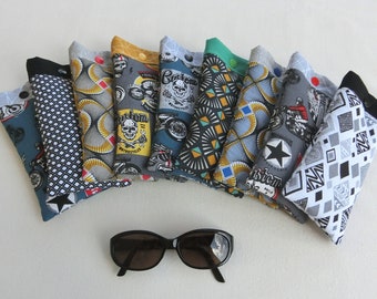 Fleece Glasses Case, Cotton Fabric Pouch, Mobile Phone Storage Kit, Gift for Children, Women / Men Father's Day