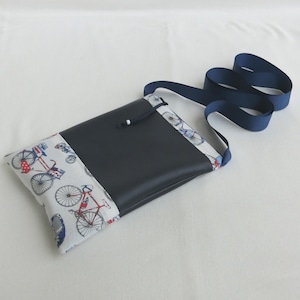 Bolso de hombro con cremallera, de tela para bicicleta y piel sintética, bolso de hombro, mini bolso de mano para caminar o salir