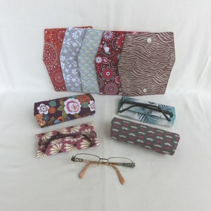 Beschermhoes voor brillen/zonnebrillen/leesbrillen, Japanse katoenen stof, bloemrijk of dierlijk, origineel cadeau