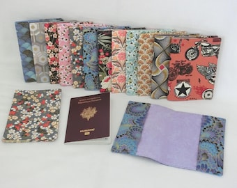 Passport cover, Cotton fabric, passport protection case, Travel cover, Gift for women, men or children, Handmade