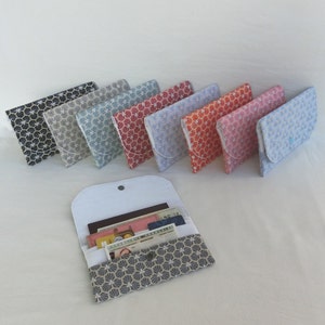 Pochette Porte documents 5 compartiments, Tissu Japonais, Fourre tout papiers personnels, étui cartes, Trousse papier d identité ou voiture