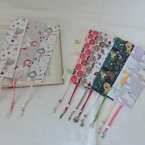 Segnalibro con ciondolo, Animali e tessuti vari, Accessorio per la lettura, Segnalibro per tascabile/quaderno/diario, Ritorno a scuola per bambini