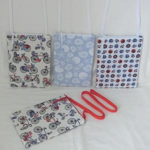 Borsa a tracolla con cerniera speciale per le feste, in tessuto per bici o nautica, borsa per bici o escursioni, regalo per donne o bambini, fatta a mano