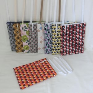 Bolso de hombro, Tejido retro geométrico, Bolso para teléfono, documentos o accesorios, Bolso para mujer o niña, Hecho a mano
