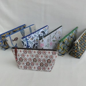 Trousse trapèze zippée à crayons, Pochette Maquillage Femme, étui de rangement Accessoire scolaire école ou maison, Enfant Fille ou Garçon