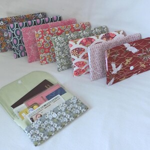 Pochette Porte documents 5 compartiments, Tissu Coton, Fourre tout à papiers personnels ou automobile, étui cartes, Trousse Rangement Femme