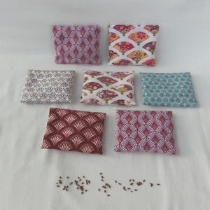 Chaufferette / Mini Bouillotte sèche déhoussable, 11 X 9 cm, Graines de lin BIO ou Grains de riz ronds, Chauffe mains de poche hivernale