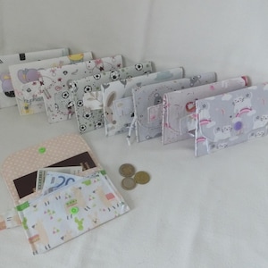 Porte Monnaie Fermeture zippée avec 1 poche pour cartes ou petits Document, Accessoire de sac Enfant Fille ou Garçon, Cadeau Pâques
