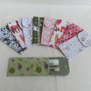 Custodia per 1 o 2 spazzolini da denti e dentifricio, tessuto per bambini, astuccio, custodia per accessori da viaggio nomade, bambino ragazza ragazzo