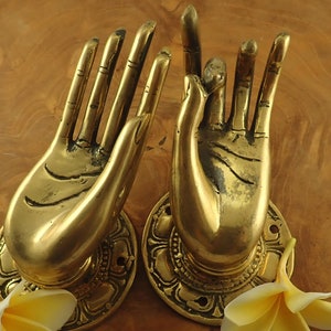 Medium 3 Set Decorative Brass Buddha Hand Mudra - Etsy