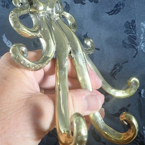 Brass Kraken hook hanger