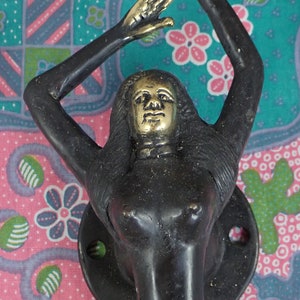 Mermaid door handle, solid bronze entry door handle
