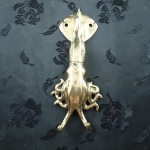 Squid wall hook displayed on dark background highlighting shape and tentacle design