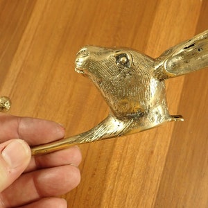 Brass rabbit hook for a children's room