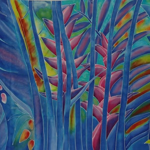 Hand painted batik, sarong, wall art