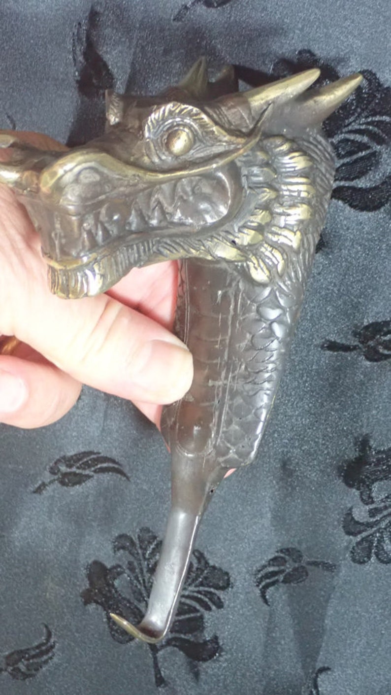 Brass Chinese Dragon Head Coat Hook, Hanger Etsy Ireland
