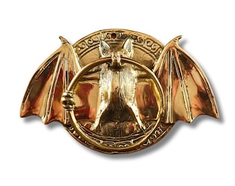 Bat Towel Ring | Door Knocker | Furniture Pull | Gothic Brass Room Decor & Door Hardware