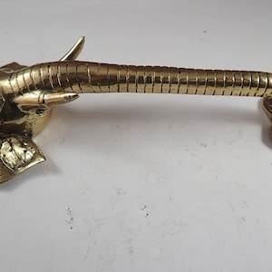 Elephant  entry door handle, vintage solid bronze elephant door handle