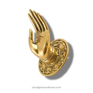 Brass Mudra Hand Wall Hook – Zen Key Rack & Jewelry Holder