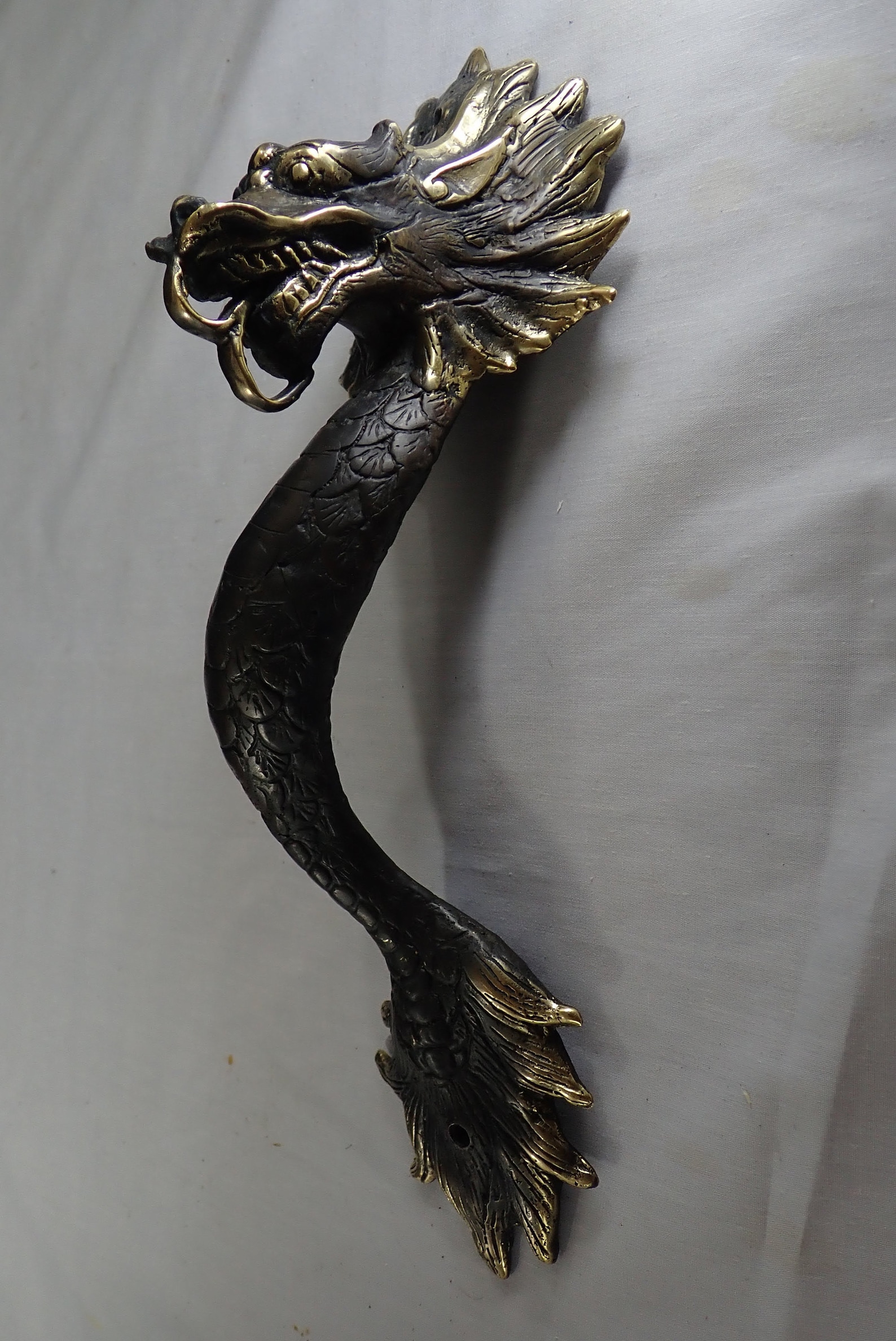 Bronze Dragon Door Handle Door Pull Etsy
