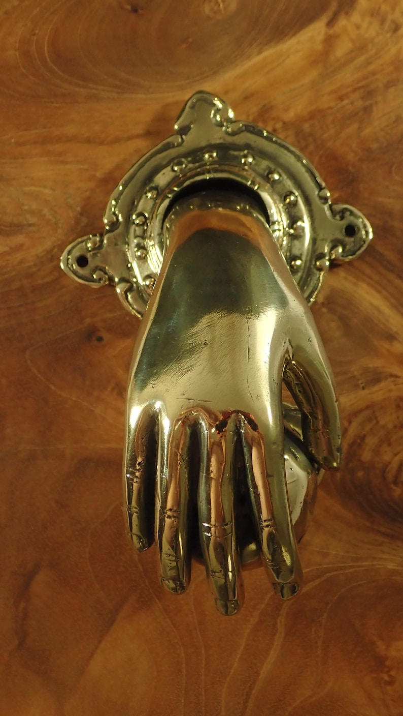 Bronze Door Knocker Fist & Ball Door Knocker Etsy