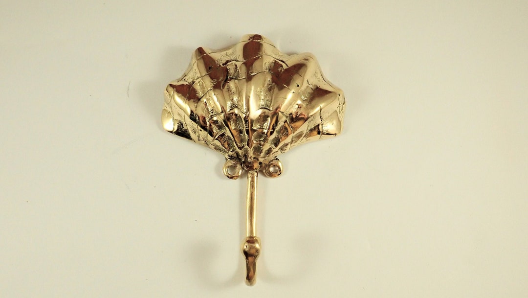 Brass Sea Shell Hook Hanger - Etsy