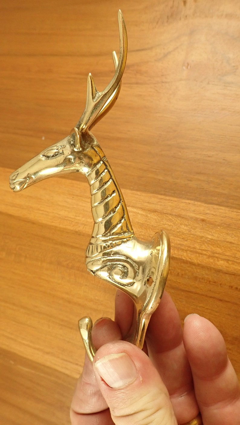 Brass Deer Hook Wall Decor Towel Hanger Jewelry Hanger Etsy