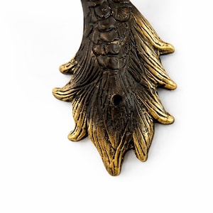 Back mounting hardware dragon door pull solid brass installation detail