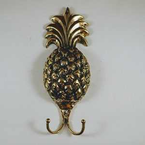 Brass Pineapple double hook hanger, Clearance