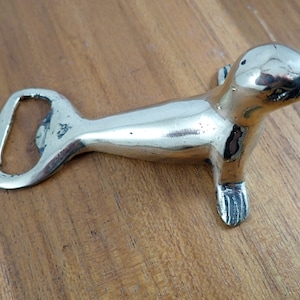 Seal brass bottle opener, bar tender gift