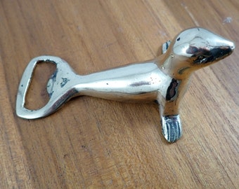 Seal brass bottle opener, bar tender gift