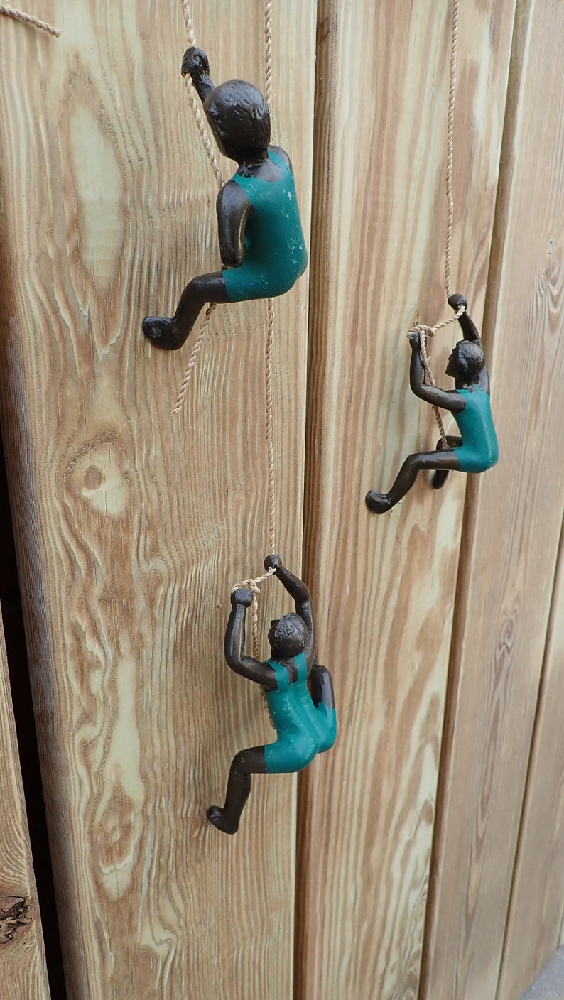 Climbing Men Solid Bronze Wall Sculptures Solid Brass Metal 3 Etsy