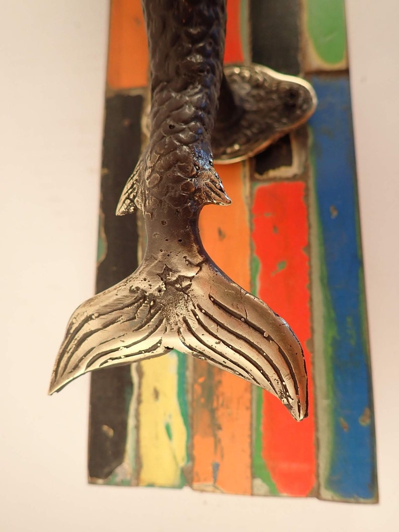 Vintage mermaid entry door handle solid bronze mermaid door Etsy