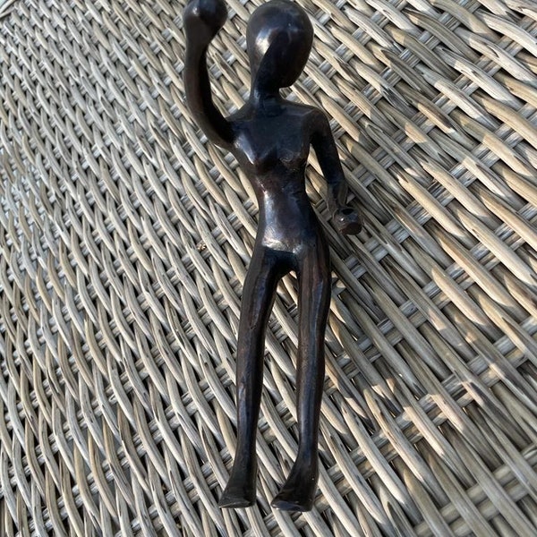 Brass climbing sculpture.#12 variation, Woman climbing large solid bronze metal wall sculptures decor. Athlete figurine,