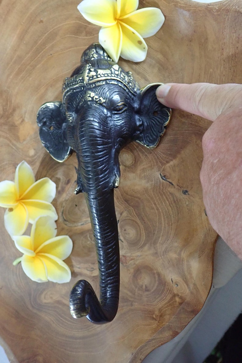 Elephant Brass Hanger Towel Hook Jewellery Hook Plant Etsy