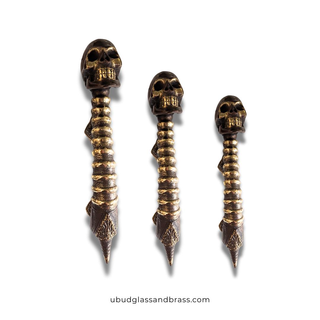 Gothic Skull Spine Door Handle, Bronze Skeleton Entry Door Pull - Etsy