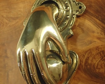 Bronze door knocker fist & ball door knocker