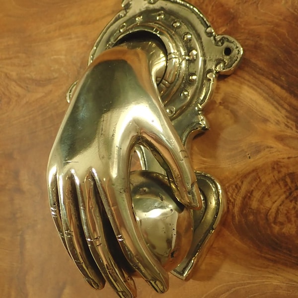 Bronze door knocker fist & ball door knocker