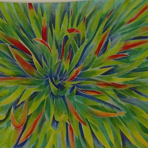 Handgeschilderde batik, handgeschilderde sarong, kunst aan de muur textiel