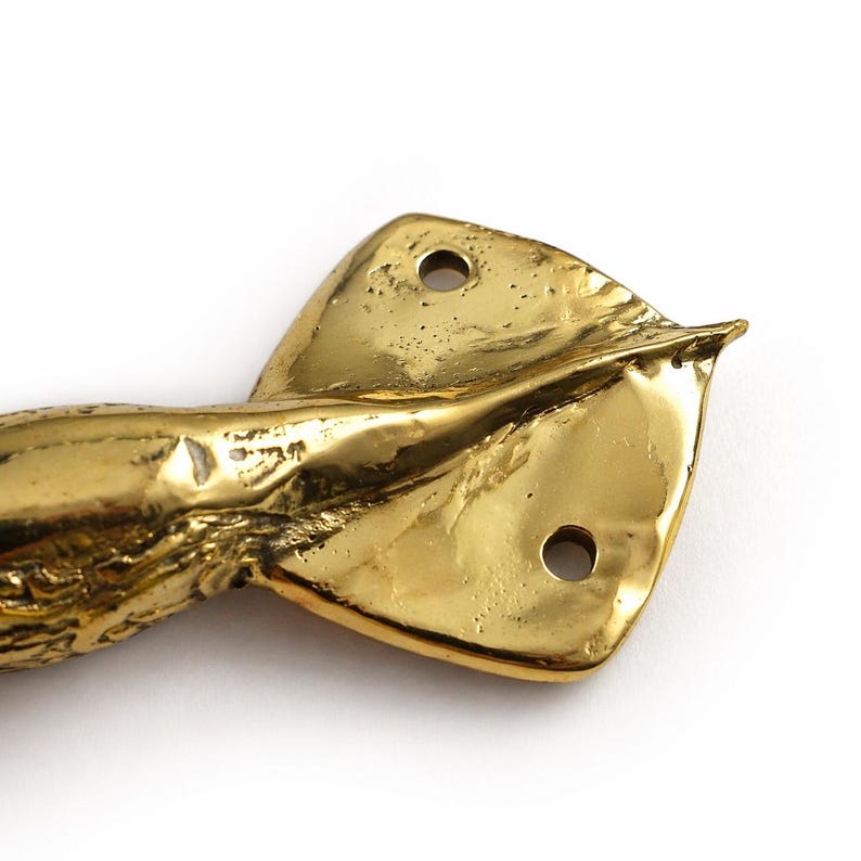 Brass squid hook mounting plate detail sturdy wall hook for towels coats keys