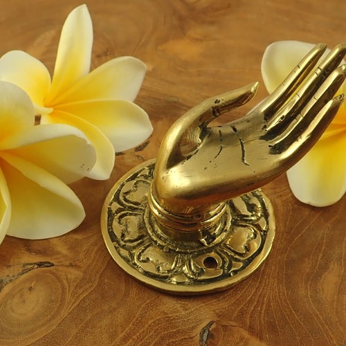 Medium 3 Set Decorative Brass Buddha Hand Mudra - Etsy