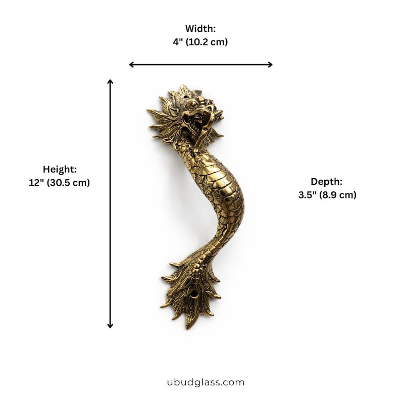 Dragon door handle dimensions solid brass dragon pull measurements front door hardware