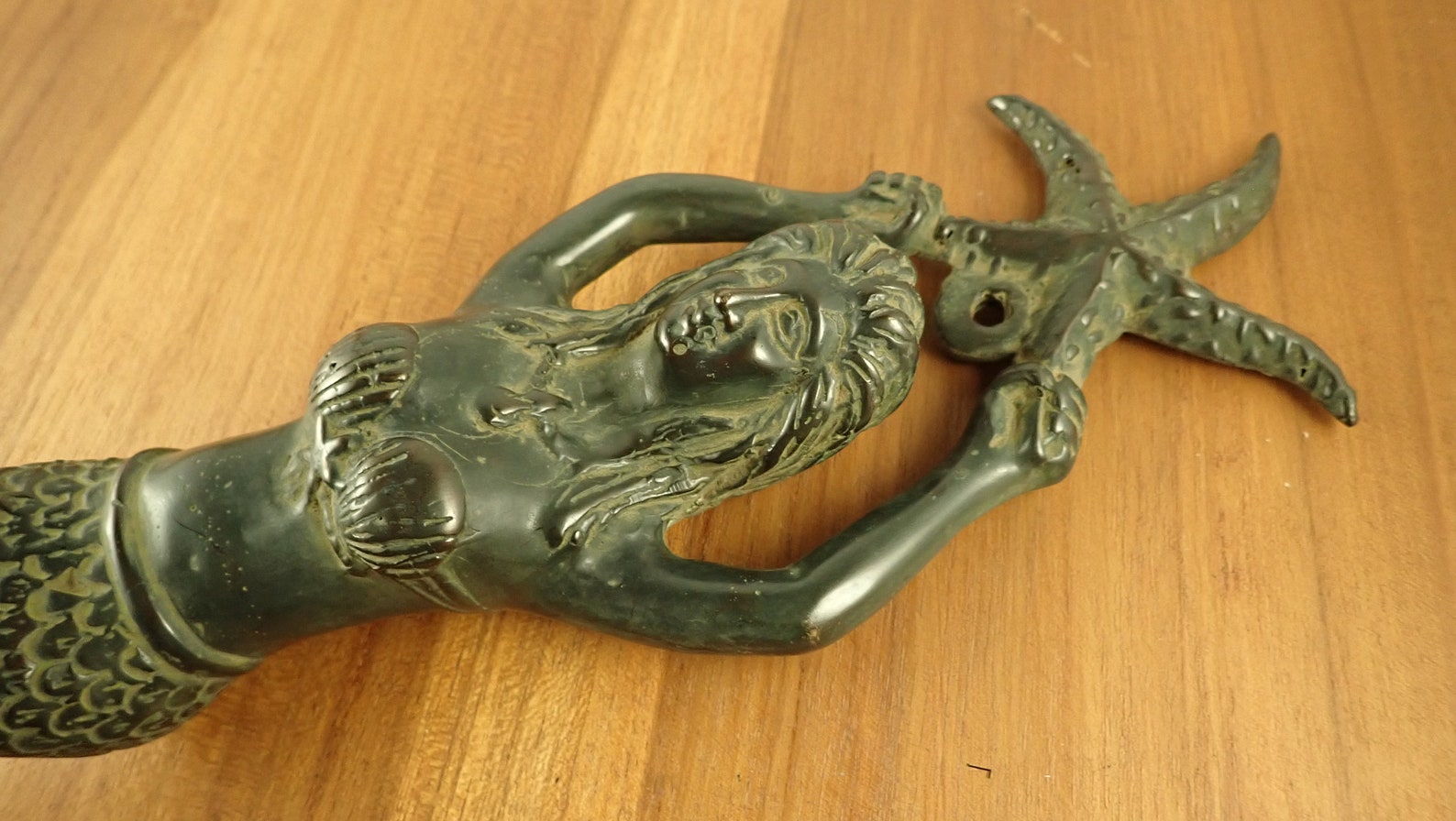 Mermaid Entry Door Handle Door Pull Solid Bronze Mermaid Door Etsy